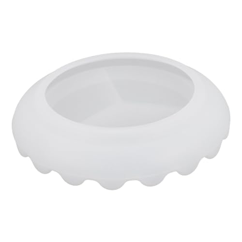 Gadpiparty 1Stück DIY Silikonform für Spiegel Wellenplatte Umweltfreundliche Gießform für Handgemachte Runde Platten Leicht zu Reinigen und Ihre Bastelprojekte Weiß von Gadpiparty