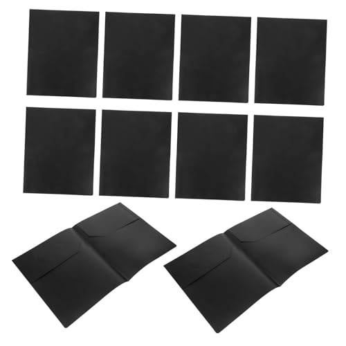 Gadpiparty 2 Aktenhalter büro dokumententasche Papierordner schwarze Taschenmappen Aktenordner aus Kunststoff Dokumentordner Krankenpflege Schulmaterial Poly-Taschenmappen Taschenordner Black von Gadpiparty