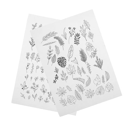 Gadpiparty 2 Blätter Stickschablonenstabilisator Abwaschbares Tattoo Stickmotive Stickerei Für Anfänger-kit Maschinenstickgarn Papier Für Temporäre Tätowierungen Tattoo Fake Skin Weiß Vlies von Gadpiparty
