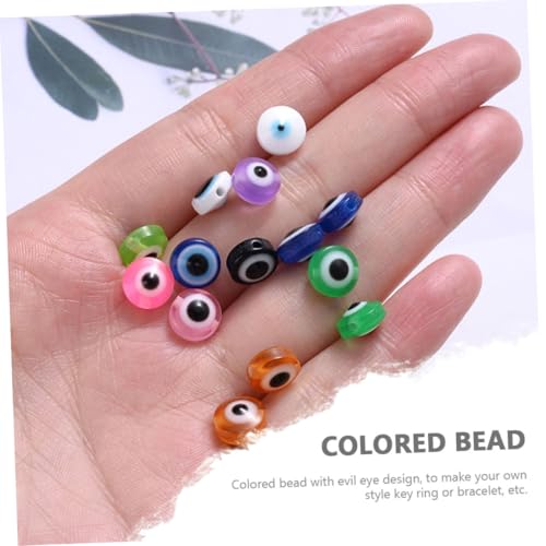 Gadpiparty 2 Boxen Evil Eye Resin Perlen Bunte DIY Schmuckperlen für Armbänder Halsketten Basteln mit Fächern Box Zubehör für Erwachsene von Gadpiparty