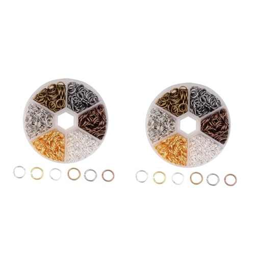 Gadpiparty 2 Boxen Haar Ringe für Mädchen und Frauen Handgefertigte Offene und Geschlossene Kupferringe Durchmesser mit Aufbewahrungsbox Stilvolle Haaraccessoires für Zöpfe Dreadlocks und von Gadpiparty