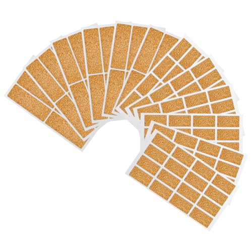 Gadpiparty 2 Kork Klebrige Noten Klebrige Papier Etiketten Für Gläser Kühlschranketiketten Tag -aufkleber Lebensmitteletiketten Für Behälter Etikettenaufkleber Für Behälter Brown Korkenpapier von Gadpiparty