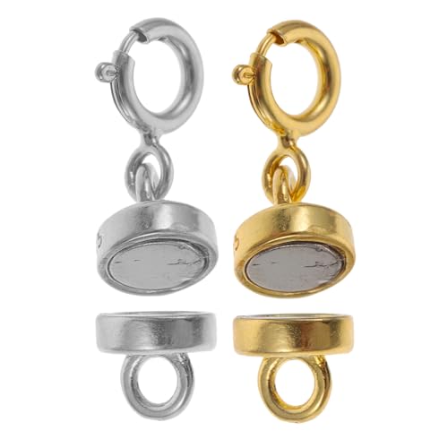 Gadpiparty 2 Paare Kettenverlängerung mit Magnetverschluss Schmuckverschlüsse für DIY und Armbänder Elegantes Zubehör für Schmuckherstellung und Goldfarbe von Gadpiparty