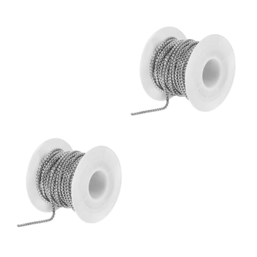Gadpiparty 2 Rollen 10 Stahlkette Für Perlenkette Gliederkette Halskette Kettenkette Halskette Perlenkette 10 Yards Kette Quadratische Kugelkette 2Mm DIY Kette Bastelkette Silber Edelstahl Gadpiparty 2 Rollen 10 Stahlkette Für Perlenkette Gliederkette Halskette Kettenkette Halskette Perlenkette 10 Yards Kette Quadratische Kugelkette 2Mm DIY Kette Bastelkette Silber Edelstahl von Gadpiparty