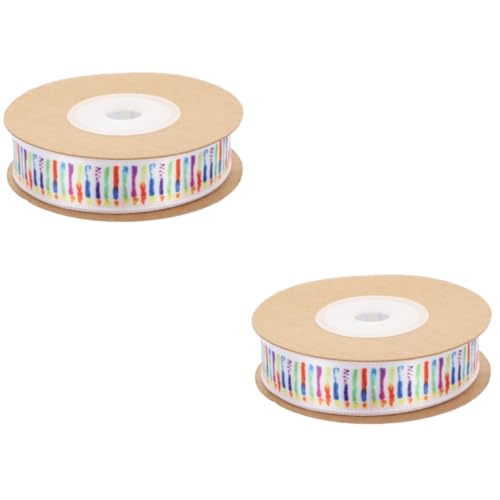 Gadpiparty 2 Rollen Bandbänder Basteln Wickelband Gold Hochzeit Partygebrauchsband Geschenkband Festivalband Zierband DIY-Bastelband Partyband Polyester von Gadpiparty