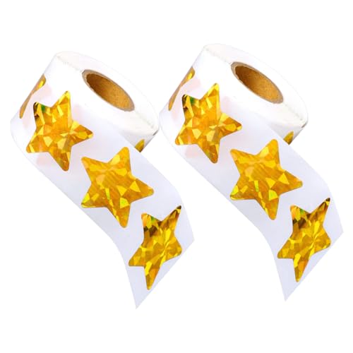 Gadpiparty 2 Rollen Dekorative Sternenverschlussaufkleber Selbstklebende Etiketten für Geschenkverpackungen und Hochzeitskarten Durchmesser Vielseitig Einsetzbar für Backwaren Süßigkeiten von Gadpiparty