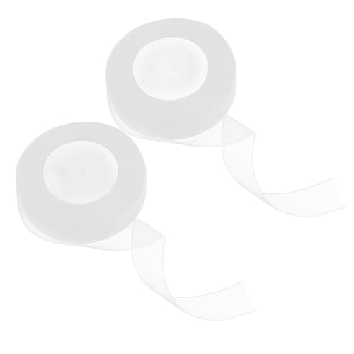 Gadpiparty 2 Rollen Geschenkverpackungsband Organza Stoff wickeln Dekorationen Hochzeit Wickelband Verpacken von Dekorationsbändern Bänder Band zum Verpacken dickes Band Polyester Weiß Gadpiparty 2 Rollen Geschenkverpackungsband Organza Stoff wickeln Dekorationen Hochzeit Wickelband Verpacken von Dekorationsbändern Bänder Band zum Verpacken dickes Band Polyester Weiß von Gadpiparty