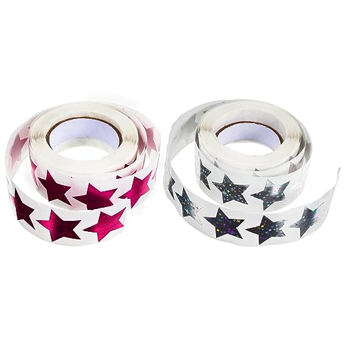 Gadpiparty 2 Rollen Glitzer Sterne Aufkleber für Belohnungen Selbstklebende Verpackungs und Dekorationssticker für Schule Basteln und Gadpiparty 2 Rollen Glitzer Sterne Aufkleber für Belohnungen Selbstklebende Verpackungs und Dekorationssticker für Schule Basteln und von Gadpiparty