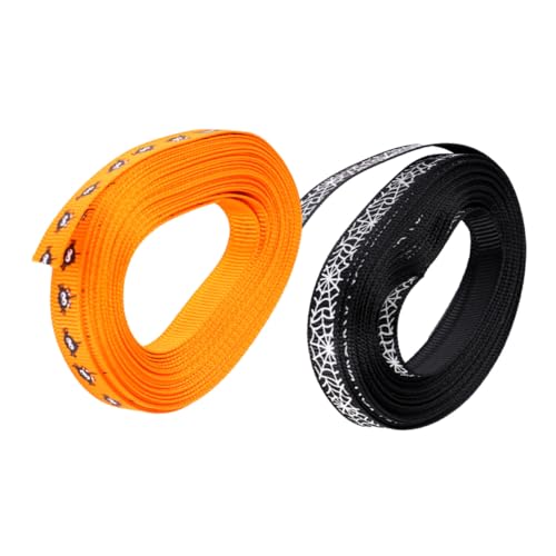 Gadpiparty 2 Rollen Halloween Geschenkband Spinnennetz Dekoratives DIY Band für Geschenkverpackung und Partydeko Schwarz Orange Originelles Bastelband für Innenbereich Gadpiparty 2 Rollen Halloween Geschenkband Spinnennetz Dekoratives DIY Band für Geschenkverpackung und Partydeko Schwarz Orange Originelles Bastelband für Innenbereich von Gadpiparty