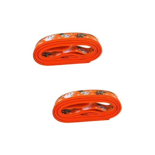 Gadpiparty 2 Rollen Halloween-dekorationsband Orange mit Geistermuster Geschenkband zum Basteln Strapazierfähiges Geschenkverpackungsband für DIY Partydeko Blumenarrangements und Gadpiparty 2 Rollen Halloween-dekorationsband Orange mit Geistermuster Geschenkband zum Basteln Strapazierfähiges Geschenkverpackungsband für DIY Partydeko Blumenarrangements und von Gadpiparty