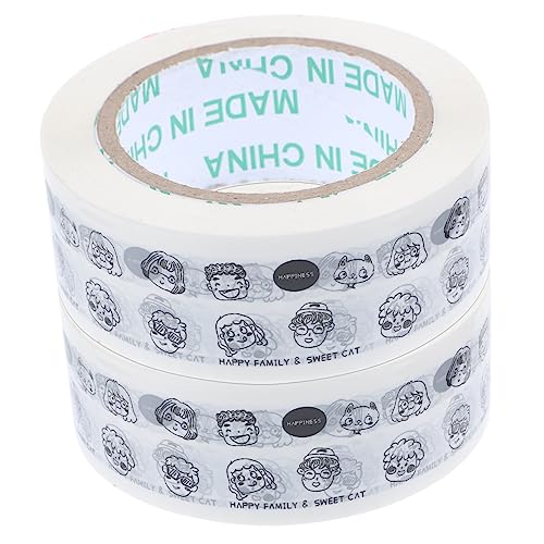 Gadpiparty 2 Rollen Klebeband mit Niedlichen Figuren Hochviskoses Verpackungsband für Kartons Stark Dehnbar für Büro und Versand Kreative Gestaltung für Ihre Pakete von Gadpiparty