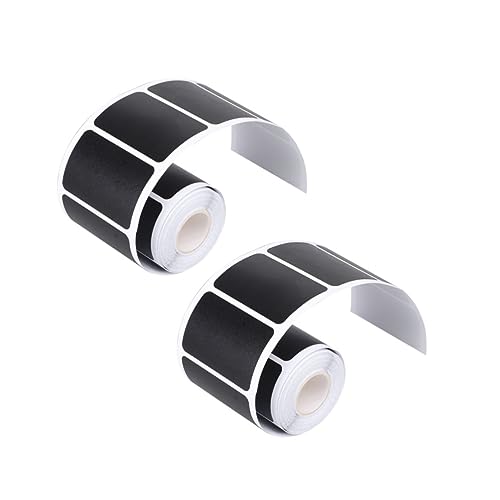 Gadpiparty 2 Rollen Küchenetiketten Schwarze Kreidetafel Aufkleber für Flaschen und Dosen Etiketten pro Rolle Selbstklebend Beschriften von Vorratsdosen und Einmachgläsern von Gadpiparty