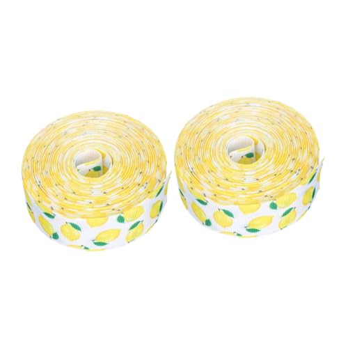 Gadpiparty 2 Rollen Lemon Wired Edge Polyester Ribbon Fruchtmotiv Bastelband für Sommerparty DIY Geschenkverpackung Schleifen Kränze Dekoration Gadpiparty 2 Rollen Lemon Wired Edge Polyester Ribbon Fruchtmotiv Bastelband für Sommerparty DIY Geschenkverpackung Schleifen Kränze Dekoration von Gadpiparty