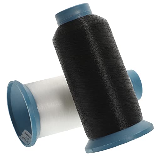 Gadpiparty 2 Rollen Nähgarn Hochwertiges Nylon Nähgarn für Handnäharbeiten Schwarz und Weiß für Nähmaschinen Perlenstickerei und Kreative Projekte von Gadpiparty
