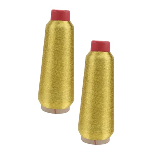 Gadpiparty 2 Rollen Nähmaschinen-Stickgarn metallisch Bausatz Garnset für Nähmaschinen funkeln nähmaschine zubehör nähmaschinen zubehör Goldschnur Quiltgarn für Nähmaschine Polyester Golden Gadpiparty 2 Rollen Nähmaschinen-Stickgarn metallisch Bausatz Garnset für Nähmaschinen funkeln nähmaschine zubehör nähmaschinen zubehör Goldschnur Quiltgarn für Nähmaschine Polyester Golden von Gadpiparty