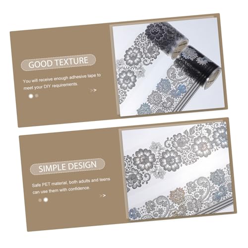 Gadpiparty 2 Rollen Pet Klebeband mit Spitzenmuster Selbstklebend Zuschneidbar Vielseitig Einsetzbar für Scrapbooking DIY Bastelprojekte Handarbeit und Dekorative Gestaltung Gadpiparty 2 Rollen Pet Klebeband mit Spitzenmuster Selbstklebend Zuschneidbar Vielseitig Einsetzbar für Scrapbooking DIY Bastelprojekte Handarbeit und Dekorative Gestaltung von Gadpiparty