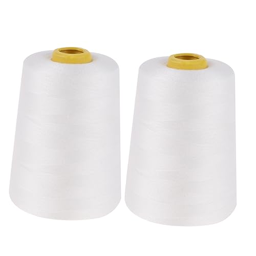 Gadpiparty 2 Rollen Polyester Nähgarn Rolle Weiß Strapazierfähiges Nähgarn für Nähmaschinen für Kleidung Hosen und Diy Projekte Hohe Nahtfestigkeit und Verschleißfestigkeit Gadpiparty 2 Rollen Polyester Nähgarn Rolle Weiß Strapazierfähiges Nähgarn für Nähmaschinen für Kleidung Hosen und Diy Projekte Hohe Nahtfestigkeit und Verschleißfestigkeit von Gadpiparty