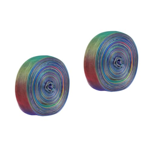Gadpiparty 2 Rollen Rainbow Geschenkband Breit Yards Farbverlauf Satin Schleifenband Transparentes Dekoratives Geschenkband für Hochzeit Party Geburtstagsdekoration und Diy Bastelprojekte von Gadpiparty