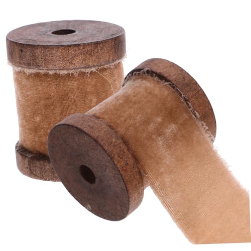 Gadpiparty 2 Rollen Rohkantenband Satinband Hochzeit Geburtstagsband Blumen- Bänder umwickeln für Verpackungsband Wickelband Geschenkband Paketband Blumenverpackungsbänder Polyester von Gadpiparty