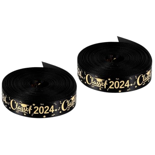 Gadpiparty 2 Rollen Verpackungsband für die Abschlusssaison dünn Abschlussband der Klasse 2024 Sänger Und seidenband ribbon Geschenkverpackungsband Party Gefälligkeiten Polyester Black Gadpiparty 2 Rollen Verpackungsband für die Abschlusssaison dünn Abschlussband der Klasse 2024 Sänger Und seidenband ribbon Geschenkverpackungsband Party Gefälligkeiten Polyester Black von Gadpiparty