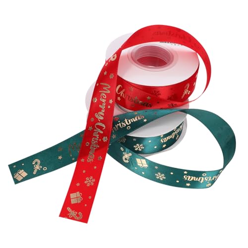 Gadpiparty 2 Rollen Weihnachtsdeko Schleifenband mit Schneeflocken Rot und Grün Yards Geschenkband für Verpackungen und Bastelprojekte für Festliche Anlässe und Dekoration Gadpiparty 2 Rollen Weihnachtsdeko Schleifenband mit Schneeflocken Rot und Grün Yards Geschenkband für Verpackungen und Bastelprojekte für Festliche Anlässe und Dekoration von Gadpiparty