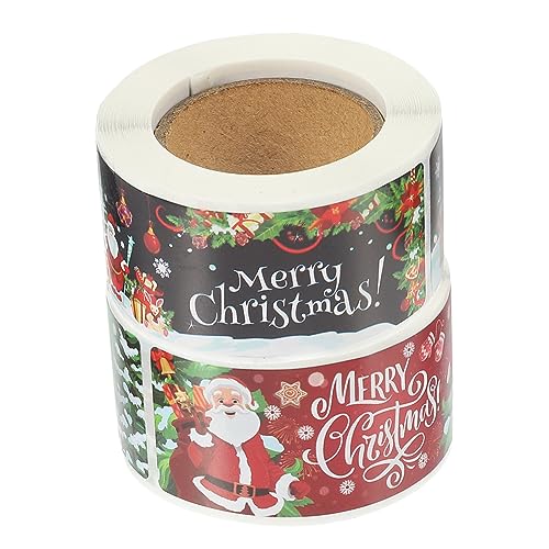 Gadpiparty 2 Rollen Weihnachtssticker Rolle Selbstklebende Geschenkverpackung Aufkleber mit Bunten Mustern Langlebige Vielseitige Geschenkbox Etiketten für Kartons Papier und Notizbücher Gadpiparty 2 Rollen Weihnachtssticker Rolle Selbstklebende Geschenkverpackung Aufkleber mit Bunten Mustern Langlebige Vielseitige Geschenkbox Etiketten für Kartons Papier und Notizbücher von Gadpiparty