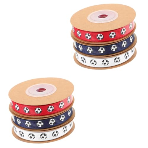 Gadpiparty 2 Sätze Abschlussgeschenkkrawatte Dekoratives Band Band Für Die Party Sport Themenhaft Wickelband Diy -band Paketband Themenband Nähband Geschenkband Partyband Stoff 3 Rollen * 2 von Gadpiparty