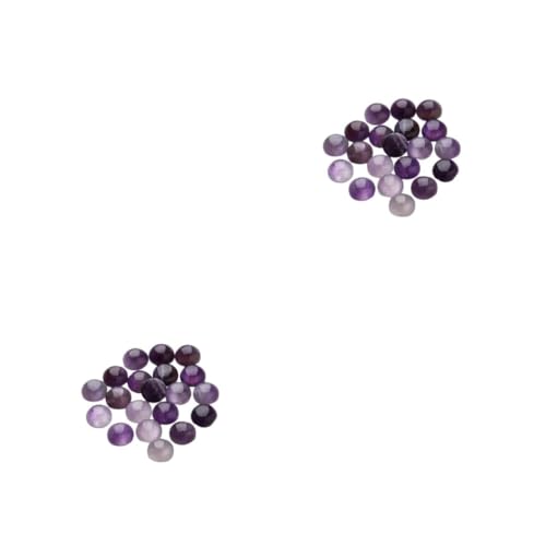 Gadpiparty 2 Sätze Amethyst Patch Amethystperlen Perlen Zur Schmuckherstellung Cabochon-perlen Schmuckzubehör Edelsteine Basteln Wohnung Violett 20 Stück * 2 von Gadpiparty