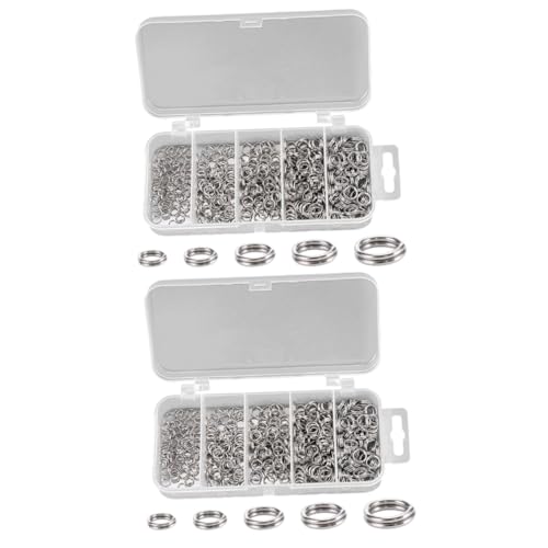 Gadpiparty 2 Sätze Anti-rust-stecker Schmuck Teilt Herstellung Schlüsselringe Ringe Zum Meeresangeln Schlüsselanhänger Für Bastelarbeiten Rostfreier Stahl 500 Stück * 2 von Gadpiparty