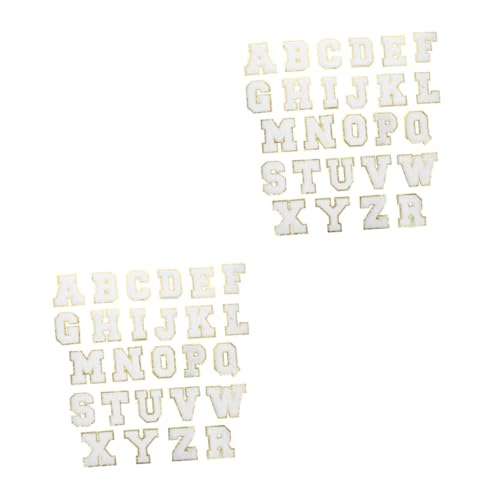 Gadpiparty 2 Sätze Aufkleber Buchstaben Patches Für Kleidung Selbstklebende Applikationen Für Jeans Taschen Und Hüte Bunte Stickerei Patches Zur Dekoration Von Textilien 26 Stücke * 2 von Gadpiparty