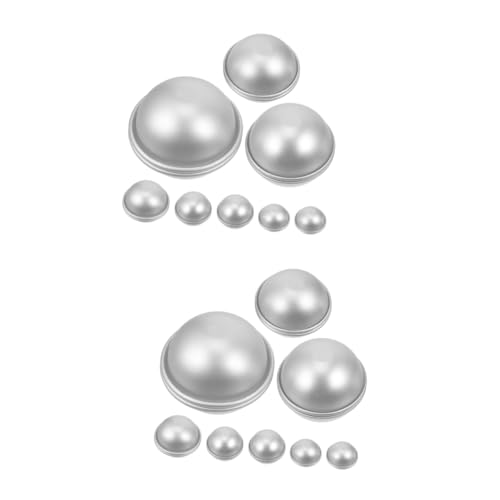 Gadpiparty 2 Sätze Backform Bad Runden Kugelform Schimmel Seifenformen Für Die Seifenherstellung Ball Form Zur Herstellung Von Seifenkugeln Kuchenform Aluminiumlegierung Silber 16 Stücke * 2 von Gadpiparty