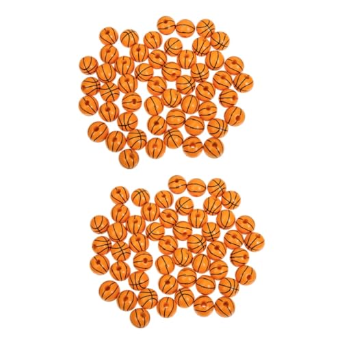 Gadpiparty 2 Sätze Basketball Holzperlen Diy Bastelperlen Mit Druck Farbige Holzperlen Für Schmuckherstellung Und Bastelprojekte Für Und Armbänder 50 Stück * 2 von Gadpiparty