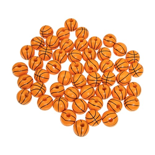 Gadpiparty 2 Sätze Basketball Holzperlen Unvollendete Runde Beads Für Diy Schmuckherstellung Für Bastelprojekte Und Kreative Dekorationen 50 Stück * 2 von Gadpiparty