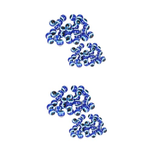 Gadpiparty 2 Sätze Blauäugige Resin Rundperlen Für Diy Armbänder Und Kunsthandwerk Für Kreative Bastelprojekte 400 Stück * 2 von Gadpiparty