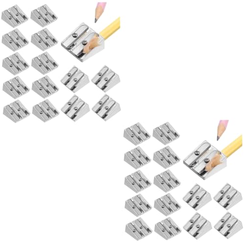 Gadpiparty 2 Sätze Bleistiftspitzer Aus Aluminiumlegierung Bleistiftspitzer Für Die Schule Handspitzer Bleistiftspitzer Großmengenspitzer Für Kompakter Bleistiftspitzer 20 Stück * 2 von Gadpiparty