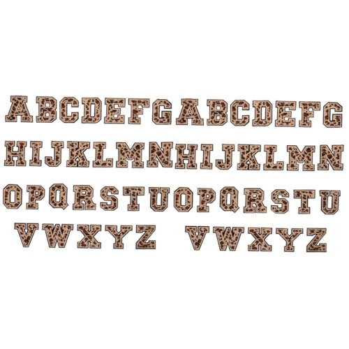 Gadpiparty 2 Sätze Buchstaben-patch Flicken Für Bekleidung Buchstaben Klein Zum Aufbügeln Farbige Kleidungsflecken Buchstaben Aus Stoff Flanell Light Brown 26 Stücke * 2 von Gadpiparty
