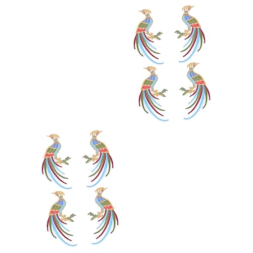 Gadpiparty 2 Sätze Bügelzubehör Stickereiflecken Stickereiapplikationen Nähen Kleidung Embroidery Aufbügelbilder Aufwändige Sticksticker Praktische Kleiderflicken Stoff Colorful 4 Stücke * 2 von Gadpiparty