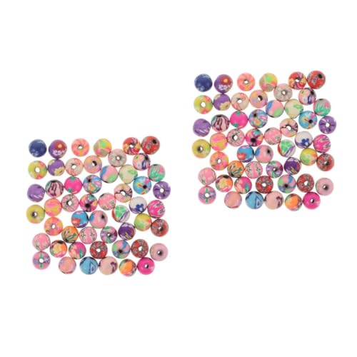 Gadpiparty 2 Sätze Bunte Diy Bastelperlen Für Armbänder Weiche Keramikperlen Für Schmuckherstellung Zufällige Farben Zubehör Für Handarbeiten Zufällige Farbe 100 Stück * 2 von Gadpiparty
