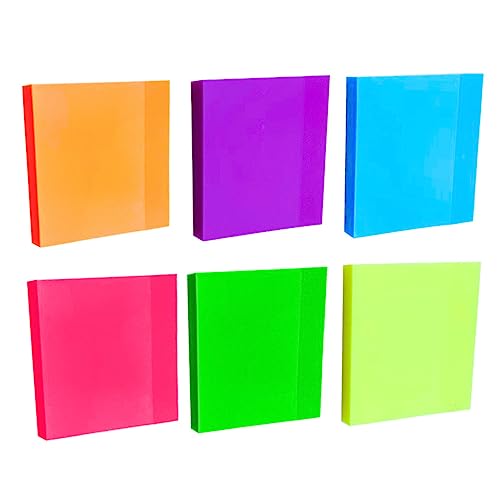 Gadpiparty 2 Sätze Bunte Haftnotizen Selbstklebende Notizzettel Für Büro Und Schule Transparente Pet Memo Pads Rot Orange Gelb Grün Blau Und Vielseitig Einsetzbar Für Notizen Und 6 Stück * 2 von Gadpiparty
