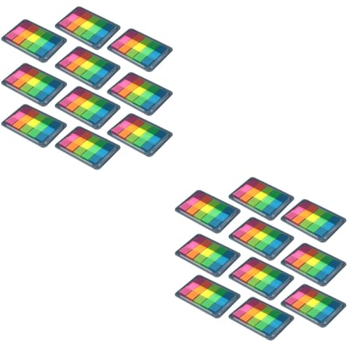 Gadpiparty 2 Sätze Bunte Selbstklebende Index Label Sticker Für Büro Und Schule Fluoreszierende Notizblätter Wiederverwendbare Haftnotizen Praktische Kennzeichnung Für Dokumente 10 Stück * 2 von Gadpiparty