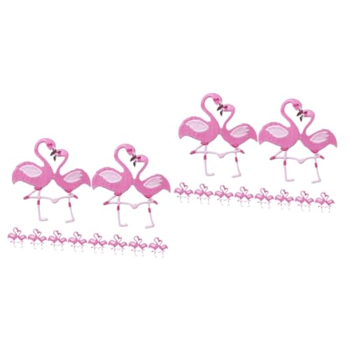 Gadpiparty 2 Sätze Cartoon Flamingo -kleidung Kleidungsflecken Für Löcher Nähen Aufnäher Flicken Zum Aufbügeln Hutflecken Hut Bestickte Applikation Patches Für Hüte Stoff Rosa 10 Stück * 2 von Gadpiparty