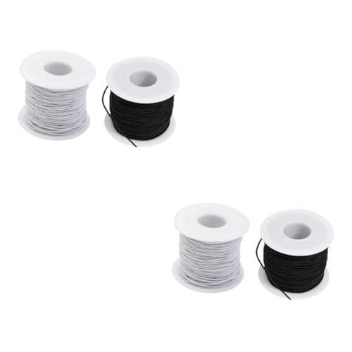 Gadpiparty 2 Sätze DIY Elastische Schnur Für Armbänder Dehnbare Faden Für Schmuckherstellung Schwarz Und Weiß Für Und Pendants 2 Rollen * 2 von Gadpiparty