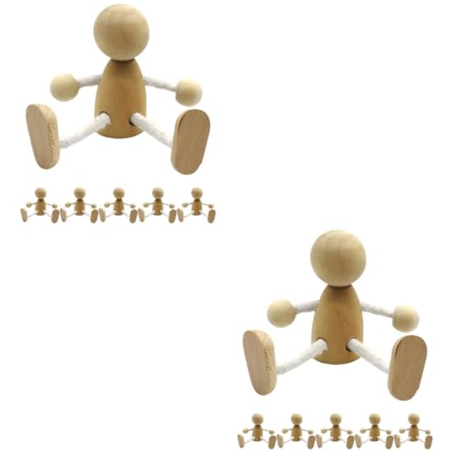 Gadpiparty 2 Sätze Diy Holzpuppen Unbemalte Holzfiguren Für Bastelprojekte Dekorative Puppen Für Landschaften Und Spielzeuggestaltung 6 Stücke * 2 von Gadpiparty