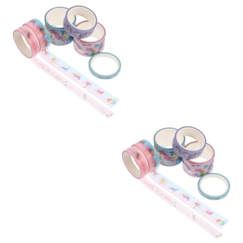 Gadpiparty 2 Sätze Diy Papierbänder Bedruckte Dekorative Klebebänder Vielseitige Bastel Und Scrapbook Tapes Für Notizbücher Und Alben Für Projekte Und Dekoration 6 Rollen * 2 von Gadpiparty