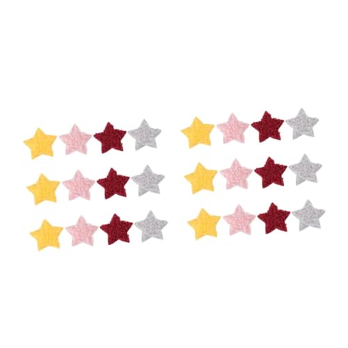 Gadpiparty 2 Sätze Diy Stern Patches Fünfzackige Stoffaufnäher Für Kreative Nähprojekte Bunte Applikationen Für Kleidung Taschen Bastelarbeiten Dekoration Für 40 Stück * 2 von Gadpiparty