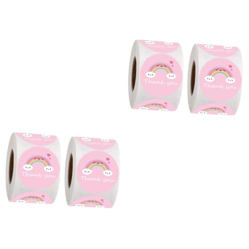 Gadpiparty 2 Sätze Etiketten Rolle Dekorative Dankeschön Aufkleber Für Verpackungen Selbstklebende Etiketten Für Basteln Und Kleine Unternehmen 2 Rollen * 2 von Gadpiparty