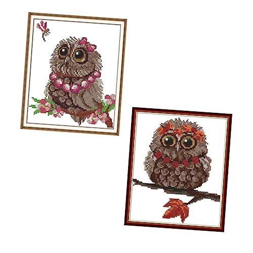 Gadpiparty 2 Sätze Eule Malen Bastelsachen Wanddekoration Selber Machen Vorgedruckte Stoffstickerei Eulenstickerei Stickmaterial Selber Machen Eule Kreuzstich Wohnkultur Ökologische Baumwolle von Gadpiparty
