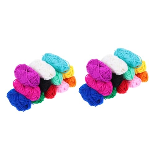 Gadpiparty 2 Sätze Farben Acrylgarn Für Häkeln Und Stricken Mitteldicke Wolle Für Diy Projekte Für Amigurumi Und Handarbeiten Weich Und Langlebig 12 Rollen * 2 von Gadpiparty