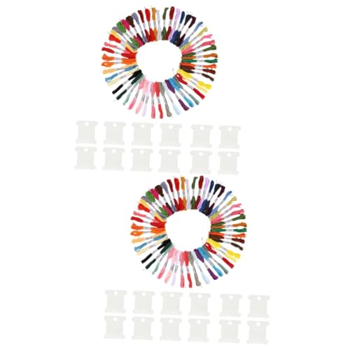 Gadpiparty 2 Sätze Farben Premium Stickgarn Set mit Baumwollfäden für Bastelarbeiten Winding Plates für Kreuzstich und Diy Projekte Gadpiparty 2 Sätze Farben Premium Stickgarn Set mit Baumwollfäden für Bastelarbeiten Winding Plates für Kreuzstich und Diy Projekte von Gadpiparty