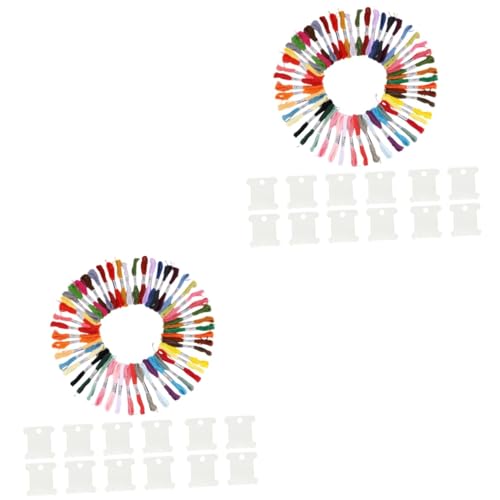 Gadpiparty 2 Sätze Farben Premium Stickgarn Set mit Winding Plates Baumwollfäden für Kreuzstich Handarbeiten und Diy Bastelprojekte für Kreative Bastelideen und Freundschaftsbänder Gadpiparty 2 Sätze Farben Premium Stickgarn Set mit Winding Plates Baumwollfäden für Kreuzstich Handarbeiten und Diy Bastelprojekte für Kreative Bastelideen und Freundschaftsbänder von Gadpiparty